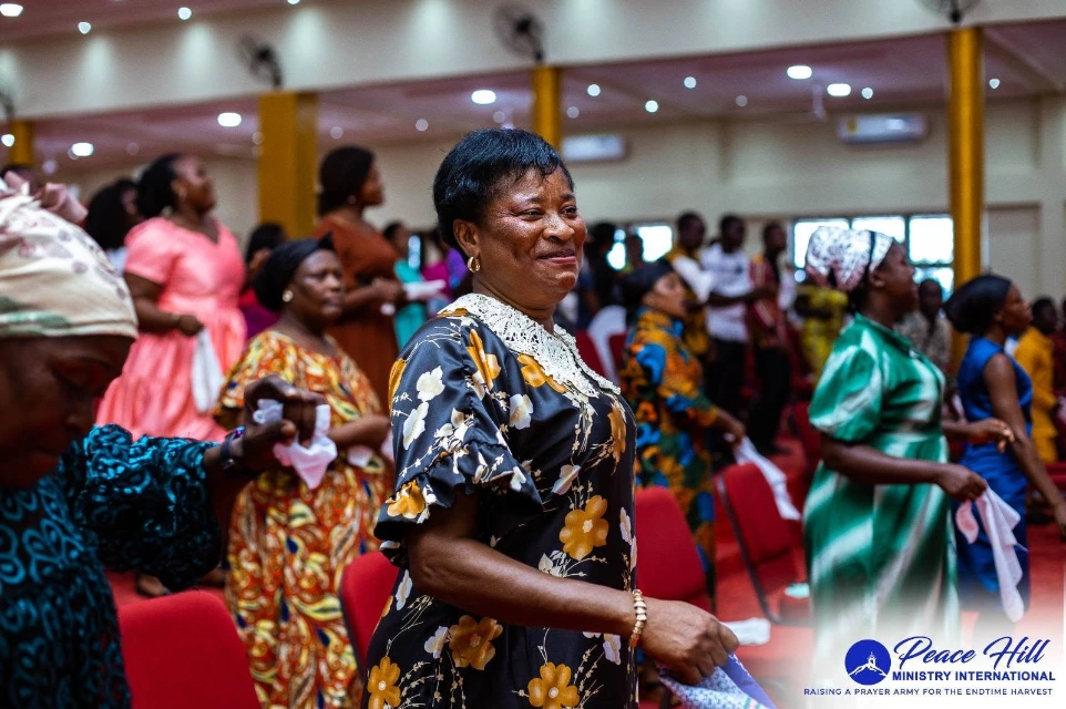 Church member during praise &amp; worship
