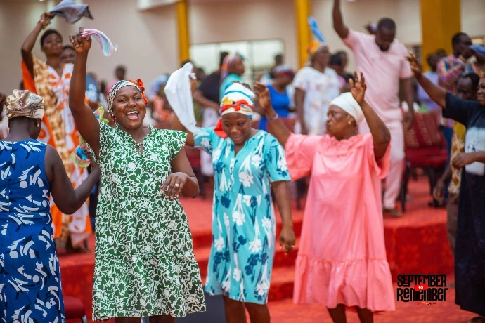 Church member during praise and worship