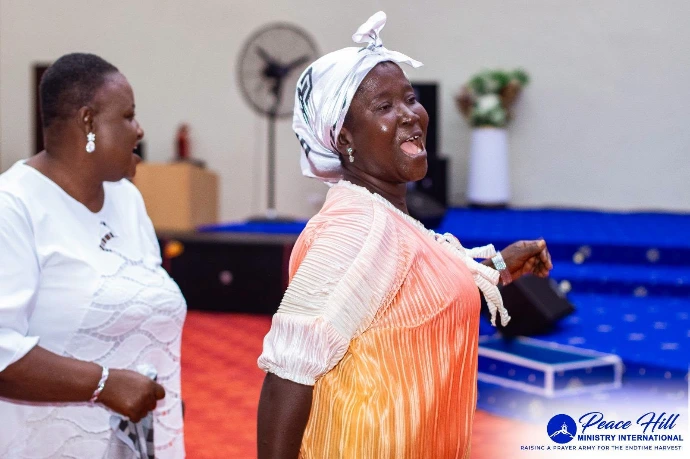 Church member during praise and worship