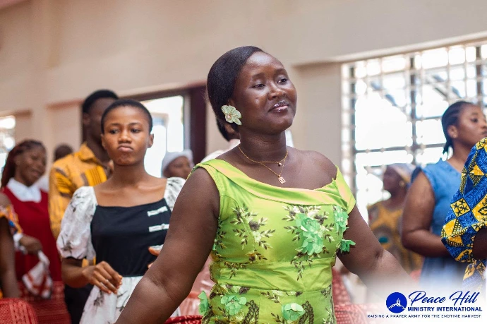 Church member during praise and worship