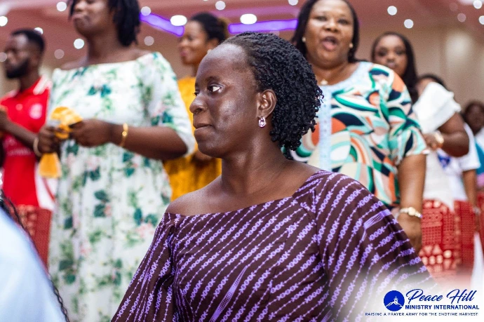 Church member during praise and worship